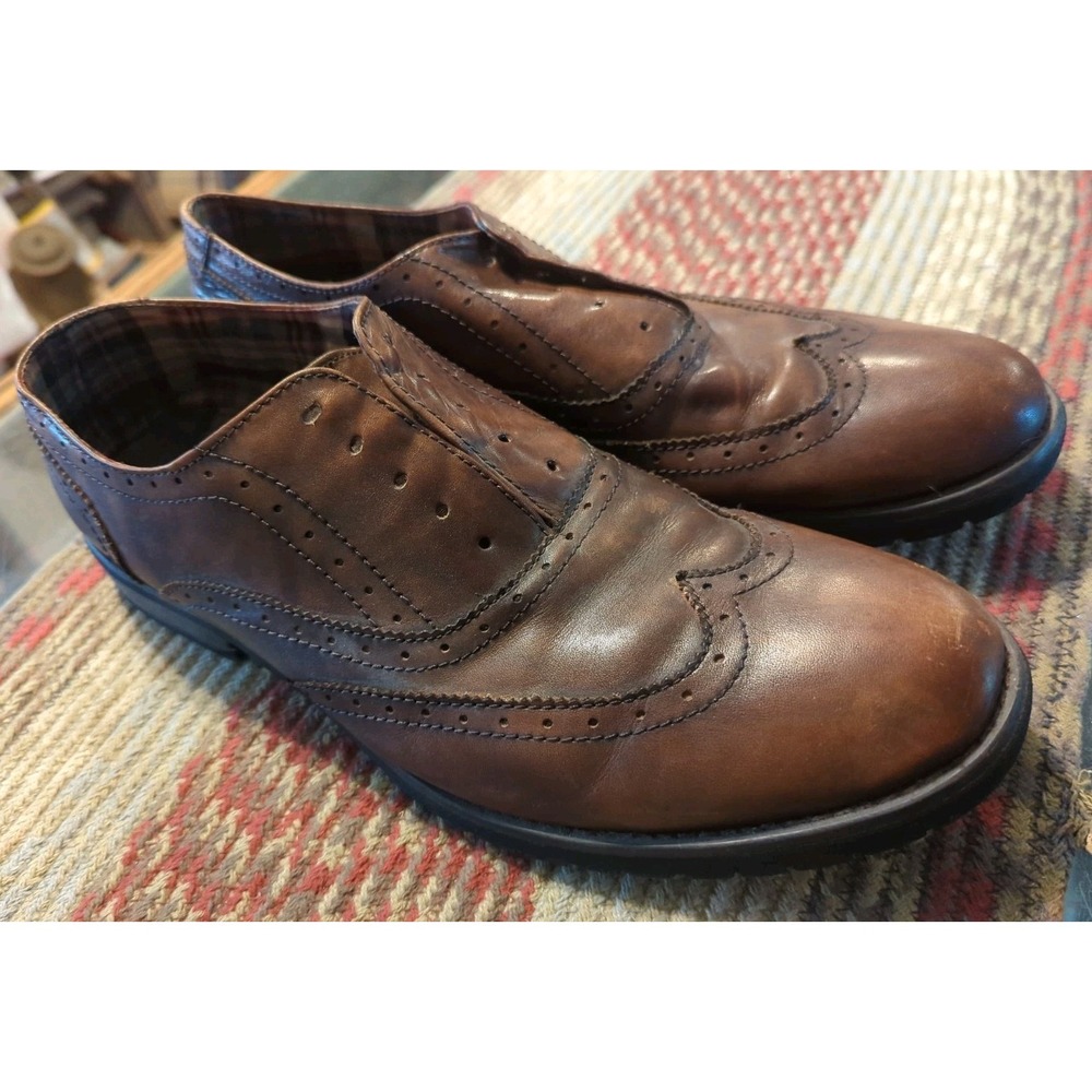Bed Stu Men's Shoes Size 9.5 Brown Leather Wing Tip Oxfords Comfort Shoes